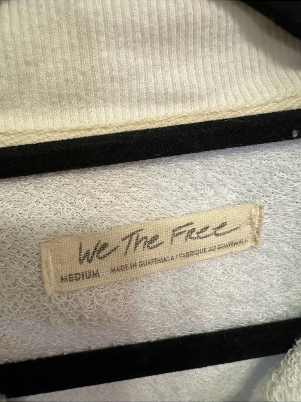 NWOT Free People We The Free Camden Henley Sweatshirt - optic white - medium